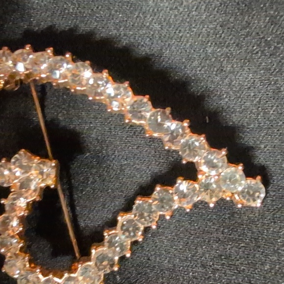 Kirks Folley Rhinestone Heart Pin - Picture 3 of 3